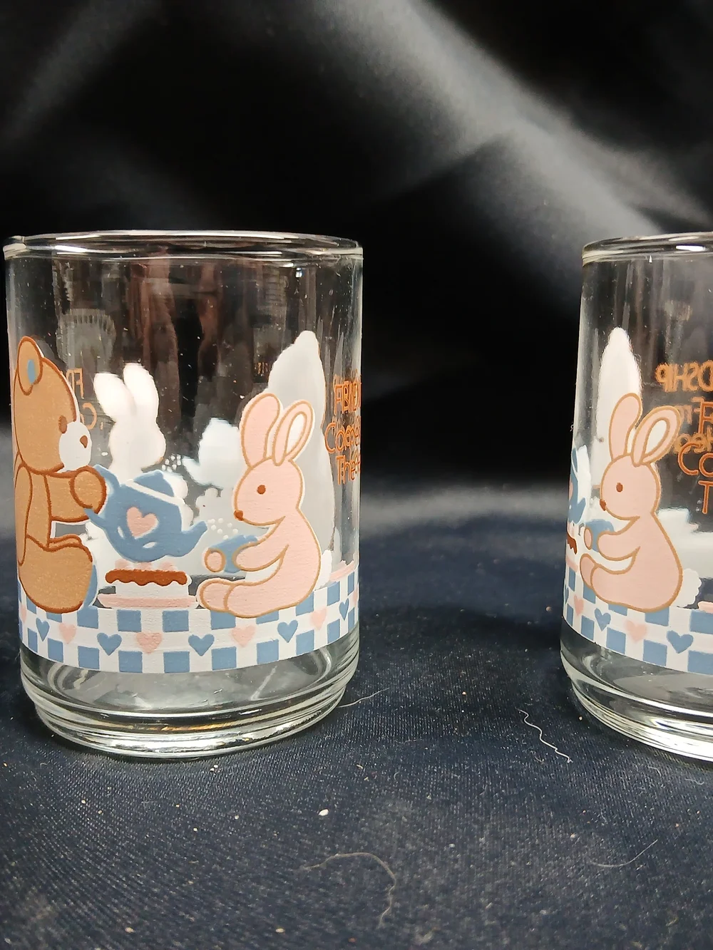 Friendship Comes From The Heart Bunny Glasses - Pink & Blue